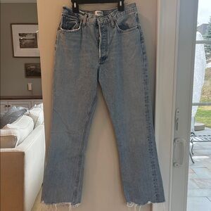 Agolde Light Blue Straight Leg Jeans